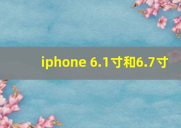 iphone 6.1寸和6.7寸